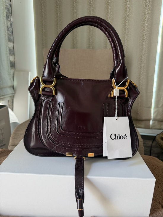 Chloe Handbags - Chloe Small Top Handle Bag in Deep Burgundy